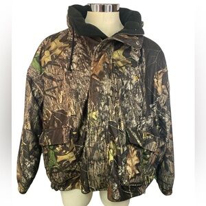 10X Mossy Oak Camouflage Lined Hooded Jacket Men’s 4XL